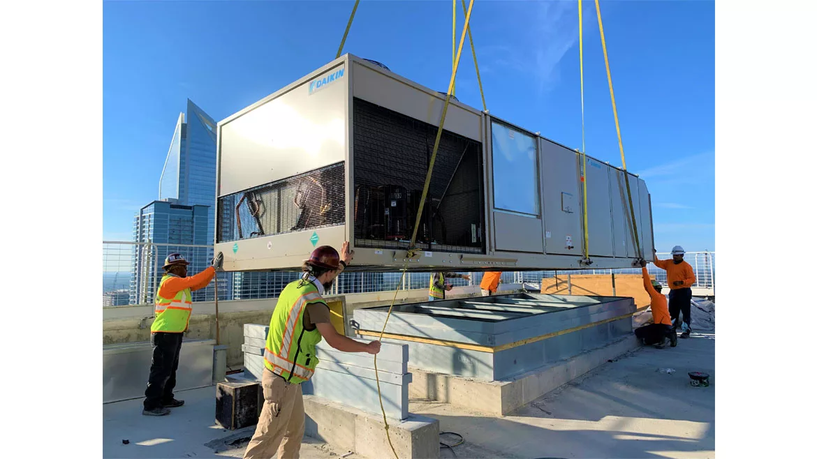 High-efficiency rooftop unit for retrofit projects