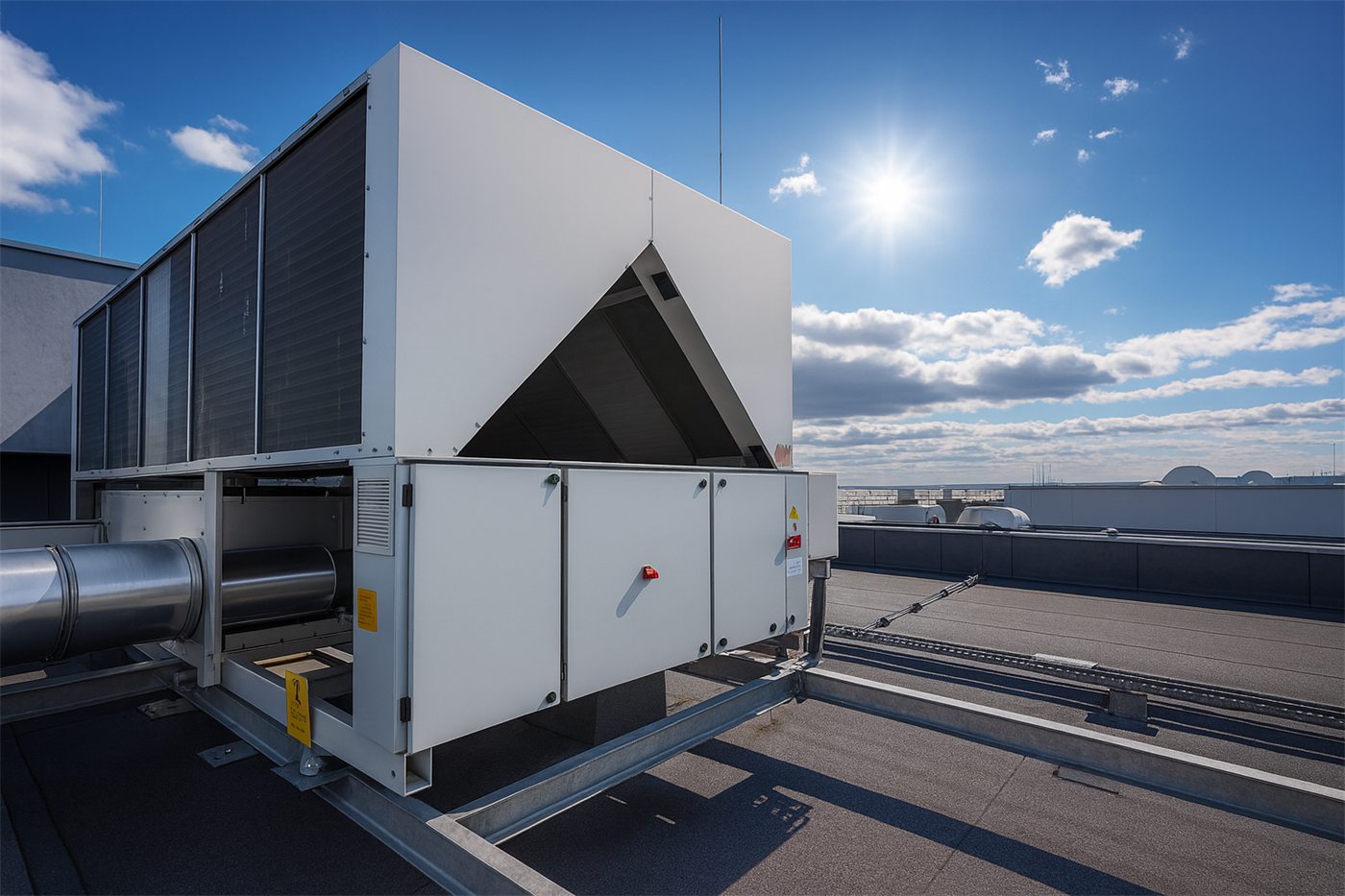 Commercial rooftop HVAC unit installed by Century Mechanical